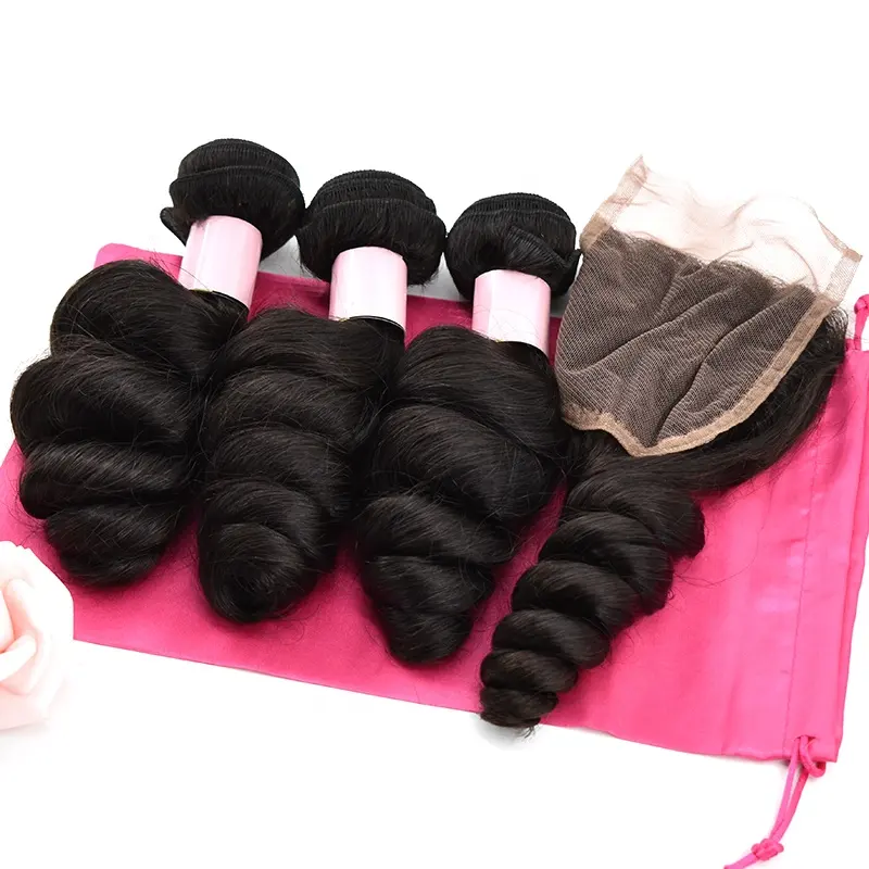 2022 New Product Free Tangle Qingdao Haiyi Raw Mink Virgin Brazilian Top Quality Loose Wave Virgin Human Hair Bundles