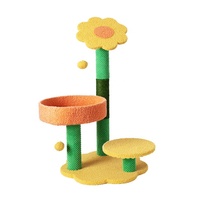 U-PETS intérieur arbre à chat maison coloré sisal matériel aire de jeu pour chats comprend fleur printemps temps