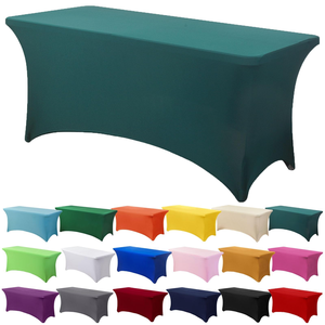 Mantel Elástico Impermeable para Banquetes de Boda y Fiestas, Cubierta de Mesa de Spandex Cuadrada de 4/6/8 Pies para Eventos Empresariales - Product Image 1