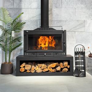 Poêle à bois en fonte de style moderne européen <span class=keywords><strong>Cheminée</strong></span> décorative Cheminées intérieures à bois - Product Image 1