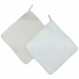 Asciugamano da bagno in spugna esfoliante alla canapa su entrambi i lati asciugamano per la pulizia del viso in fibra di bambù
