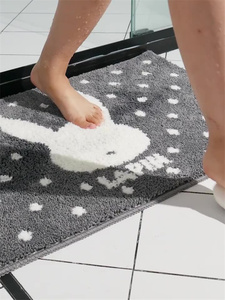 Alfombra de baño Cómoda alfombra interior lavable antideslizante peluda y suave para entrada - Product Image 2