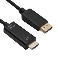 Câble adaptateur DP vers HDTV plaqué or 1,8 m 4K x 2K, convertisseur de câble mâle DP vers mâle HDTV