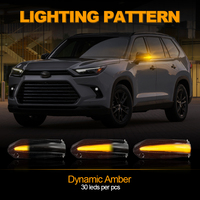 Clignotants séquentiels à LED ambre pour rétroviseurs de voiture Toyota 4Runner Highlander RAV4, lampe de clignotant 817300R010, lot de 2 pièces
