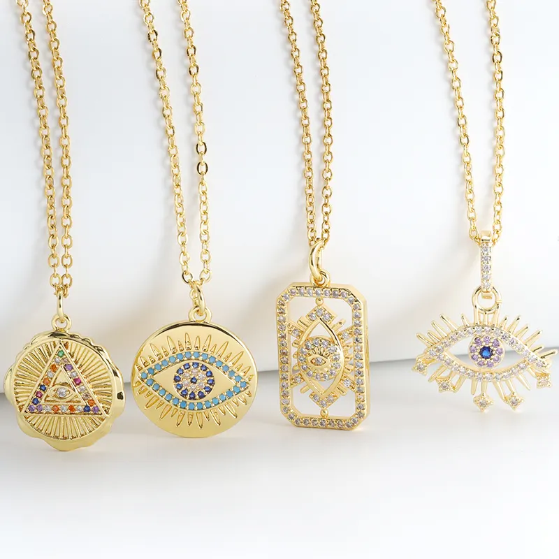 New Style Jewelry Evil Eye Charm Necklace Ladies Pendant Gold Filled Evil Eye Necklace With Manufacturer Price