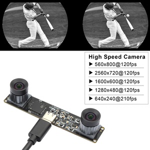 Caméra USB stéréo monochrome 800P à obturateur global, haute vitesse 120 ips, module de caméra USB à double objectif synchrone pour la vision profonde - Product Image 4