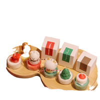 Kerstmis 2026 Limited Gift Set Schattige Aromatherapie Wax Tea Candle Fruitpatroon Sojawas Blokjes in Cadeaudoos voor Vriendinnen