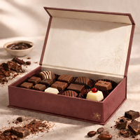Lbarley Vente en gros de boîtes à chocolat élégantes en papier rigide, emballage de luxe pour cadeaux de mariage avec logo personnalisé
