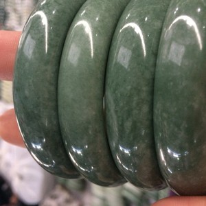 थोक महीन गहने 54-64 मिमी हरे जेड कंगन चीनी शैली की प्राकृतिक पत्थर की महिलाओं और पुरुषों के लिए सबसे अच्छा उपहार - Product Image 4