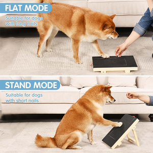 Rascador de Bambú para Perros con Caja de Premios Oculta, Diseño Inclinado, Lija Negra, Lima de Uñas Manual para Mascotas - Product Image 3