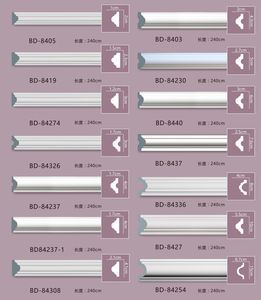 BD-8426 Guanyu Hôtel Décoration Moule Vente Chaude Mousse <span class=keywords><strong>LED</strong></span> Conceptions Fibre De Verre Gypse Plâtre Plafond Polyuréthane <span class=keywords><strong>Corniche</strong></span> - Product Image 5