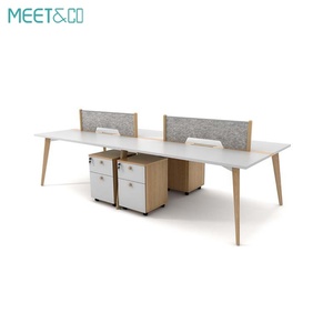 High Quality 6-Person Convertible Modern Design Wooden <b>Office</b> Workstation Supplies <b>Office</b> Desk - Product Image 6
