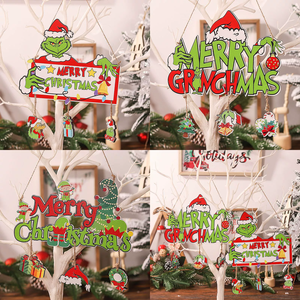 YQ-311 lettere di buon natale <span class=keywords><strong>in</strong></span> <span class=keywords><strong>legno</strong></span> appesi cartelli porta di benvenuto - Product Image 4