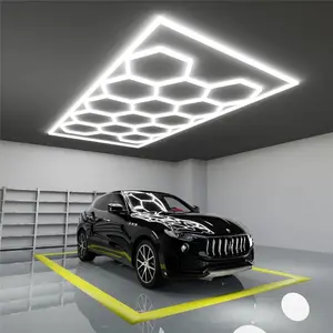 E-top-Luz LED Hexagonal de 14 rejillas, iluminación de trabajo para garaje, panel de abeja, para espectáculo de automóviles comercial, venta directa de fábrica