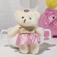 Mignon mini jouet ours en peluche porte-clés petit ours porte-clés doux ours en peluche saint valentin animaux en peluche porte-clés de mariage
