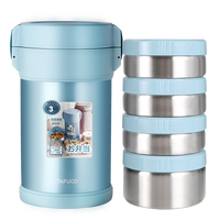 Bofete Repas Isotherme en Acier Inoxydable de 1,8 L avec 4 Couches, Double Paroi Isolée pour Aliments