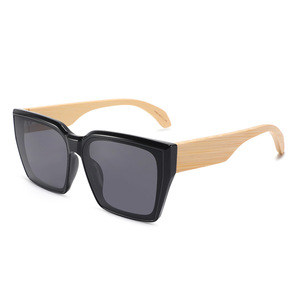 Gafas de Sol Cuadradas Grandes Estilo 2026, Protección UV400, Montura de PC, Patillas de Bambú, para Conducir, Protección Solar, Moda para Hombre - Product Image 2