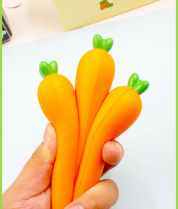 Venta caliente Squishy Pen Cover Pu Stress Papelería Squeezing Soft Pen Tube <span class=keywords><strong>Zanahoria</strong></span> Superficie Liberación Presión Pu Juguetes para niños - Product Image 4