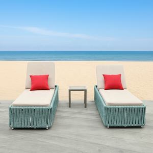 <span class=keywords><strong>Chaise</strong></span> longue d'extérieur moderne pour hôtel, mobilier de jardin, lit de soleil pour villa de plage, <span class=keywords><strong>chaise</strong></span> longue en corde métallique pour balcon, vente en gros - Product Image 2
