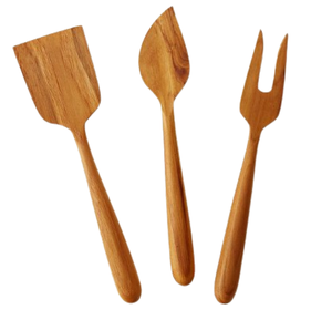 Cuchara y tenedor de madera de diseño moderno, juego de cubiertos de madera de mesa, vajilla, cuchara de madera, restaurantes, hoteles - Product Image 4