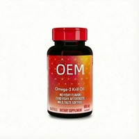 Gélules d'huile de krill oméga-3 en marque blanche OEM 600mg sans goût de poisson, complément alimentaire pour adultes, vente en gros