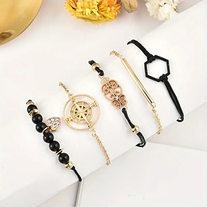 Ensemble de 6 montres à quartz pour femmes, style simple et frais, <span class=keywords><strong>bracelet</strong></span> à perles d'abaque, cadeau d'anniversaire ou de Noël - Product Image 3