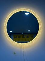 Miroir LED intelligent direct usine, taille personnalisée, anti-buée, éclairé, pour salle de bain, avec interrupteur tactile, haut-parleur Bluetooth, variation d'intensité progressive