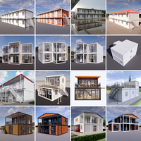 Conteneur de bureau mobile professionnel de luxe à double étage, conteneur préfabriqué, maison préfabriquée en conteneurs
