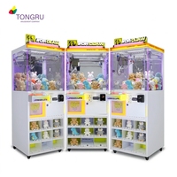 Machine à griffes commerciale avec 9 compartiments et casier à prix, jeux d'arcade à monnayeur, machine à griffes pour animaux en peluche