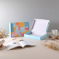 Boîte d'expédition pliable en carton ondulé de style avion en papier kraft blanc biodégradable réutilisable personnalisé, impression quadricolore