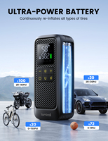 Pompe à ballon électrique portable Lamicall VHEP03, gonfleur de pneus pour voiture et SUV, 150 PSI, 4000 mAh, pompe à air sans fil pour basket-ball, football, vélo