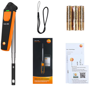 Anémomètre Testo 405i, Instrument Intelligent de Mesure du Volume d'Air par Sonde à Fil Chauffant, Détection de Vitesse d'Air dans les Conduites, En Stock - Product Image 4