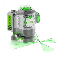 Niveau laser rotatif Huepar Pro GS03CG-BT 3D 12 lignes, kit auto-nivelant 360° avec points croisés fixes et récepteurs