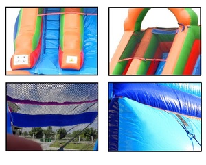 Orient Inflatables pequeño arco iris inflable agua <span class=keywords><strong>ondulado</strong></span> tobogán con piscina - Product Image 5