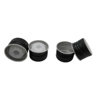 Bouchon à vis en aluminium noir 31.5*24mm couleur verte huile de coco huile de palme huile d'olive bouchon de bouteille pré-fileté avec insert en plastique