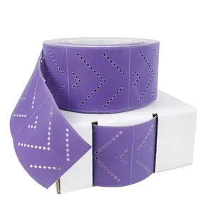 Feuille de papier abrasif multi-trous en céramique violette, fourniture d'usine, rouleau de papier abrasif à l'oxyde d'aluminium