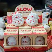 Jumbo Christmas Snowman Squishy Dumpling Christmas Toy Slow Rebound Squeeze Toy Stress Relief Decompression Toys for Adults