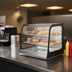 Calentador de Alimentos Comercial de 2 Niveles, Gabinete de Calentamiento de Acero Inoxidable para Uso en Restaurantes - Product Image 2