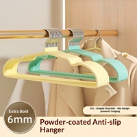 Großhandel 6mm Extra Dicke PVC-Beschichtete Kleiderbügel Rutschfeste Nahtlose Metall-Kleiderbügel für Wohnheime und Hotels Großmengenlieferung