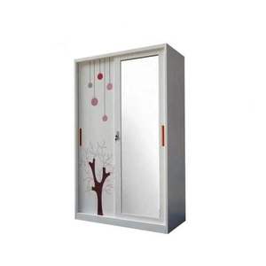 Armoire en acier pour vêtements, armoire de rangement en métal, armoire de chambre, armoire de rangement, armoire à portes coulissantes - Product Image 2