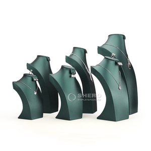 Set de Bustos de Exhibición de Joyería de MDF Recubiertos de Cuero PU, Varios Tamaños, Impresión de Logotipo Personalizado, Suministro de Fábrica al por Mayor para Joyerías - Product Image 5