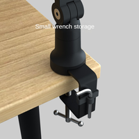 Bras de perche de microphone avec support de table 360 pivotant réglable pour podcasting jeux vidéo radio et audio de studio
