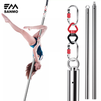 Poteau de pole dance aérien 2M, équipement portable de fitness en suspension pour studio de danse, pole fitness et soirées en club