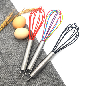 Biểu Tượng Tùy Chỉnh Thép Không Gỉ Xử Lý Silicone Của Nhãn Hiệu Trứng Beater Bóng Dây <span class=keywords><strong>Whisk</strong></span> Cho Nấu Ăn Và Nướng Bánh - Product Image 2