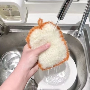 Mignon pain grillé forme réutilisable cuisine chiffons de nettoyage torchons tampon à récurer plumeaux ménage nettoyage - Product Image 4