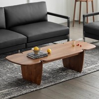 Meubles nordiques Table basse rectangulaire en bois pour salon Table basse moderne minimaliste Table à thé rustique