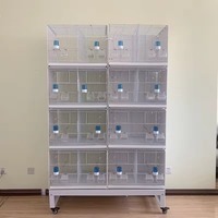Grande Cage Oiseaux Multiniveau Avec Roulement Cage Volière Métallique Perruches Reproduction Cage Empilable Portable