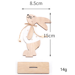Easter Creative <b>Wooden</b> Rabbit Ornaments for Child-Hot Selling Handmade Home & <b>Desktop</b> Decorations - Product Image 3