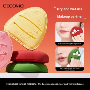 Puff de polvo suave y agradable para la piel, juego de puff de polvo de doble uso seco y húmedo, soplos de maquillaje con forma de gota de agua en caja para cojín <span class=keywords><strong>BB</strong></span> Cream - Product Image 2