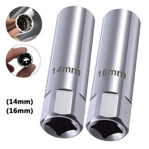14mm 16mm Manyetik Buji Soketi İnce Duvarlı 360 Derece Döner 3/8 İnç Sürücü CRV Çelik Uzatılmış Uzun Menzilli Oto Tamir Aleti - Product Image 4